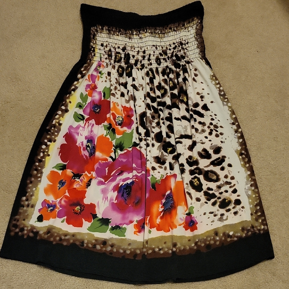 Just Love Floral & Leopard A-Line Skirt/Dress